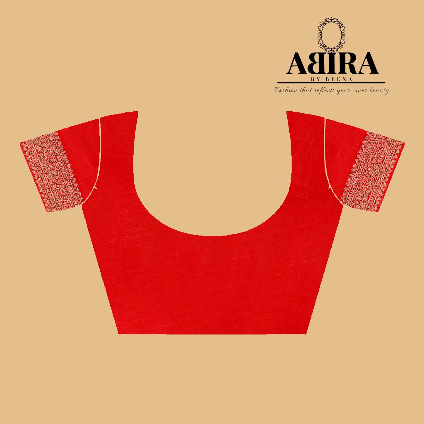 Red Banaras warm silk - AbirabyBeena