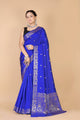 Blue Semi Katan Soft silk Saree-Rupa - AbirabyBeena