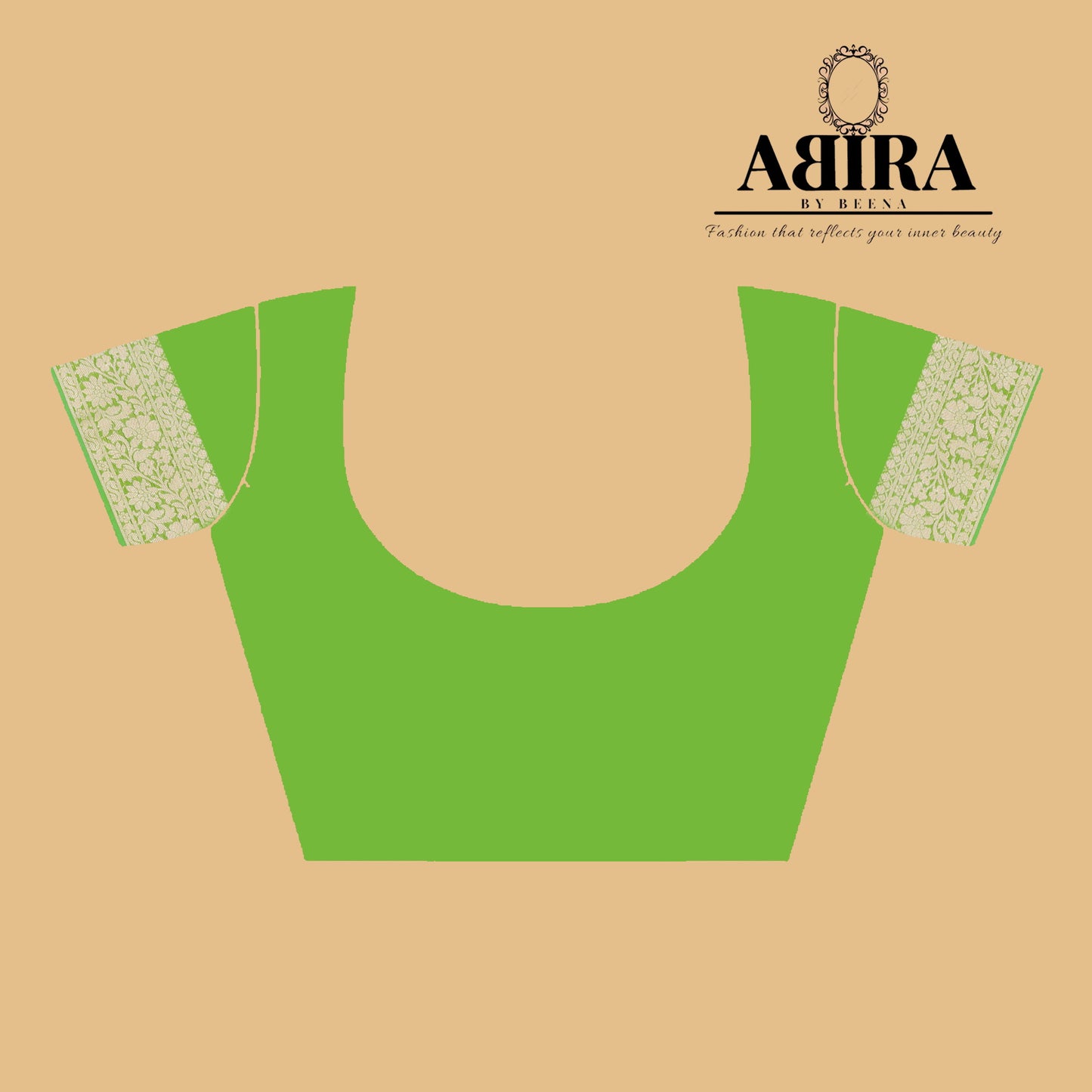 Parrot Green Banaras warm silk - AbirabyBeena