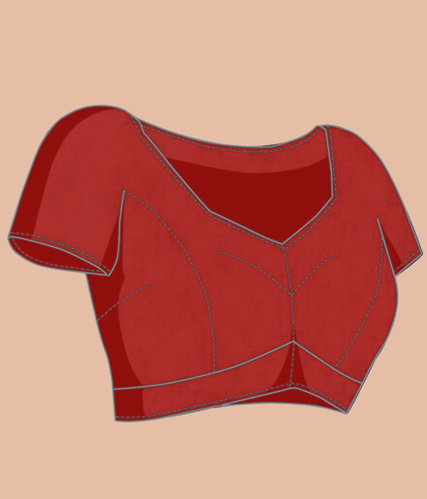 Aliya Crepe Silk Saree - Dark Red