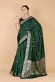 Bottle Green Semi Katan Soft silk Saree-Rupa - AbirabyBeena