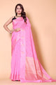 Banarasi Raw Mango Weaving Sarees - Pink - AbirabyBeena