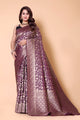 Banarasi Mango Tussar Weaving Sarees - Brown - AbirabyBeena