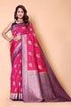 Banarasi Semi Tussar Sarees - Dark Pink