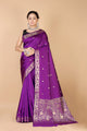 Violet Semi Katan Soft silk Saree-Rupa - AbirabyBeena