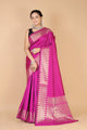 Magenta Pink Munga silk Saree-Sona - AbirabyBeena