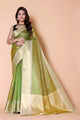 Gold TISSUE silk Saree - Green - AbirabyBeena