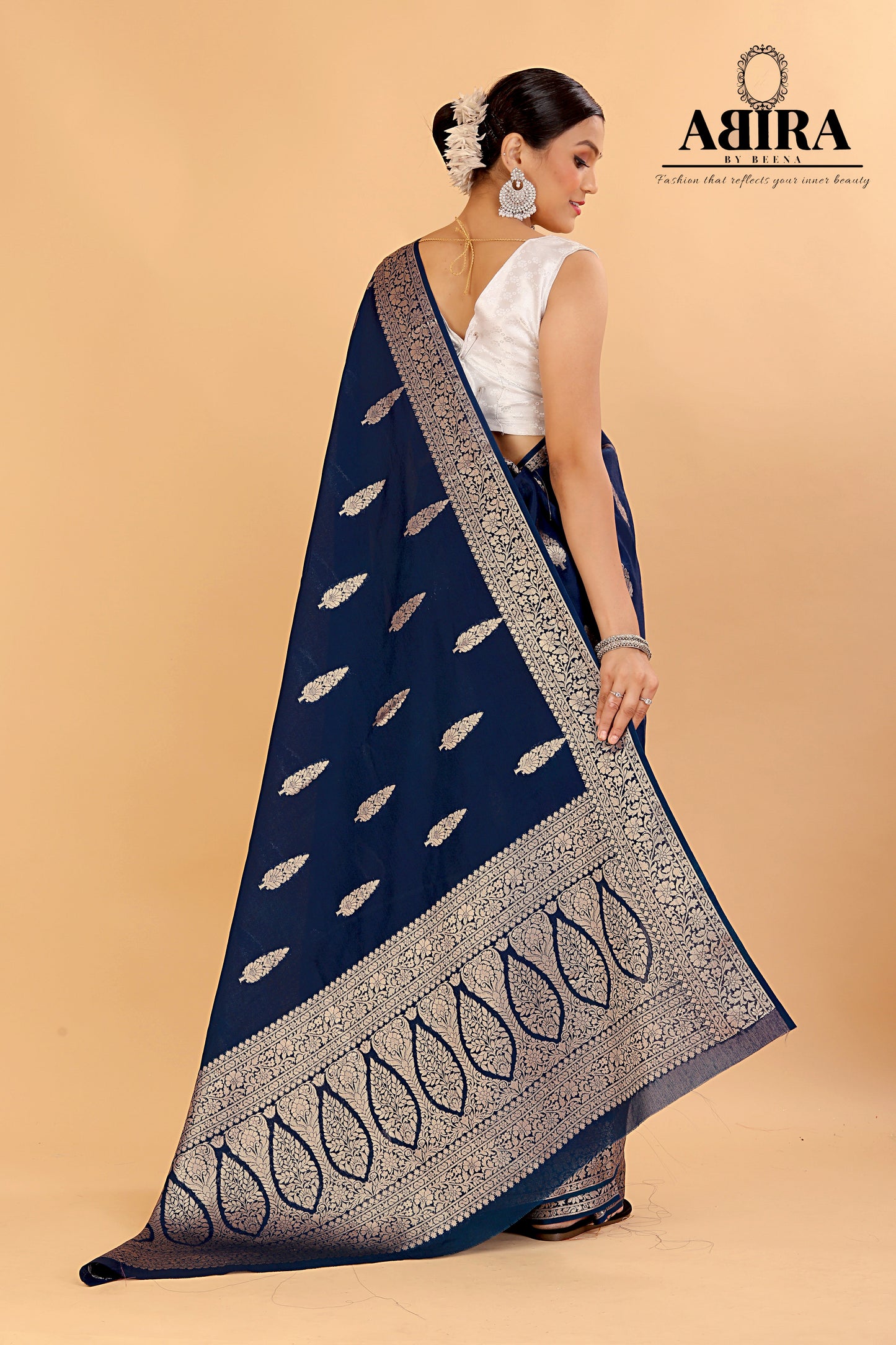 Blue Banaras warm silk - AbirabyBeena