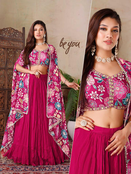 Pristine Elegance: Exquisite Embroidered Pink Sharara Suit Set for Women