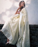 Cream Banaras Soft Georgette silk - AbirabyBeena
