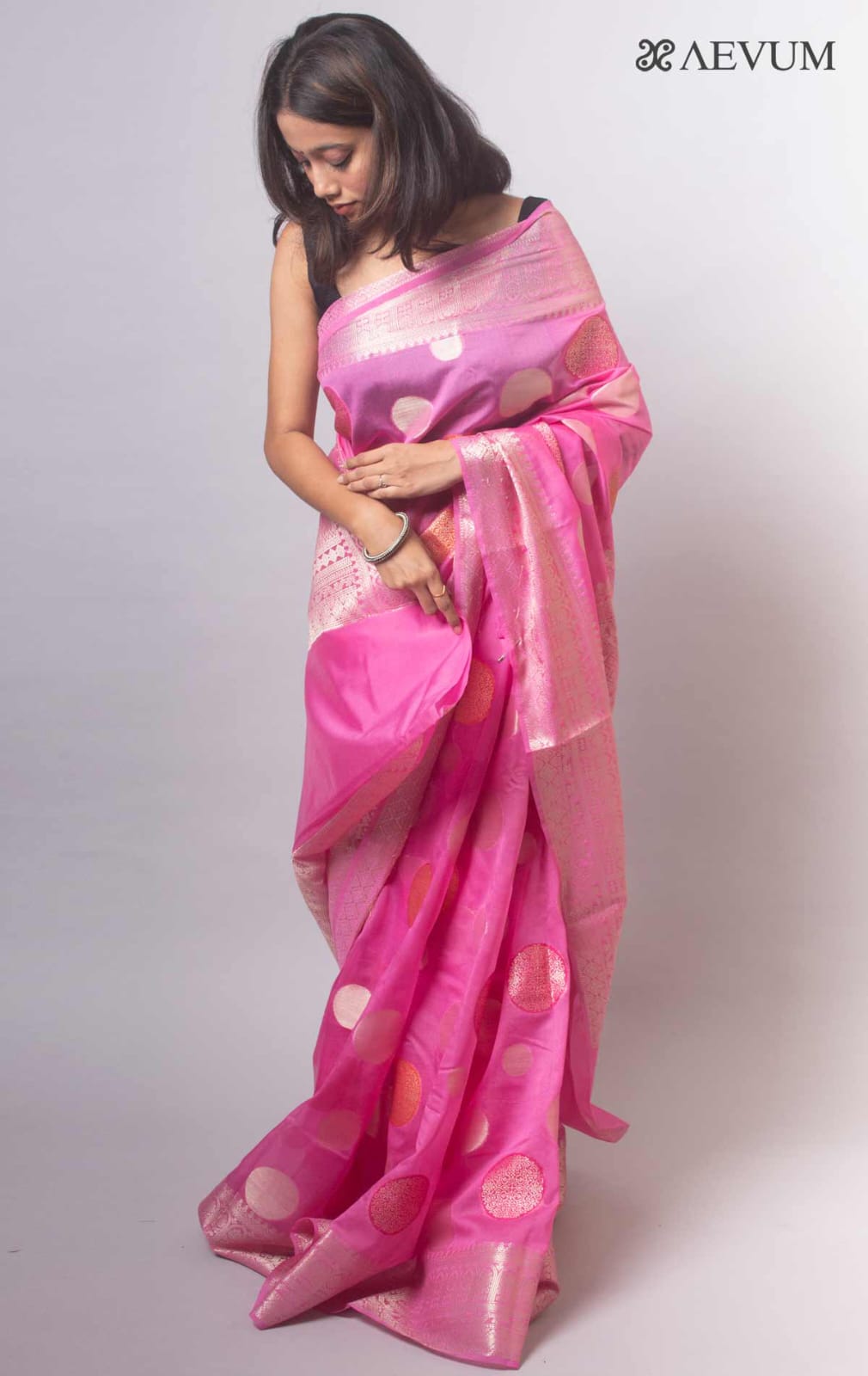 Pink Georgette silk Saree-Mona