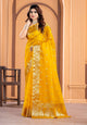 Yellow Organza soft silk - Mina - AbirabyBeena