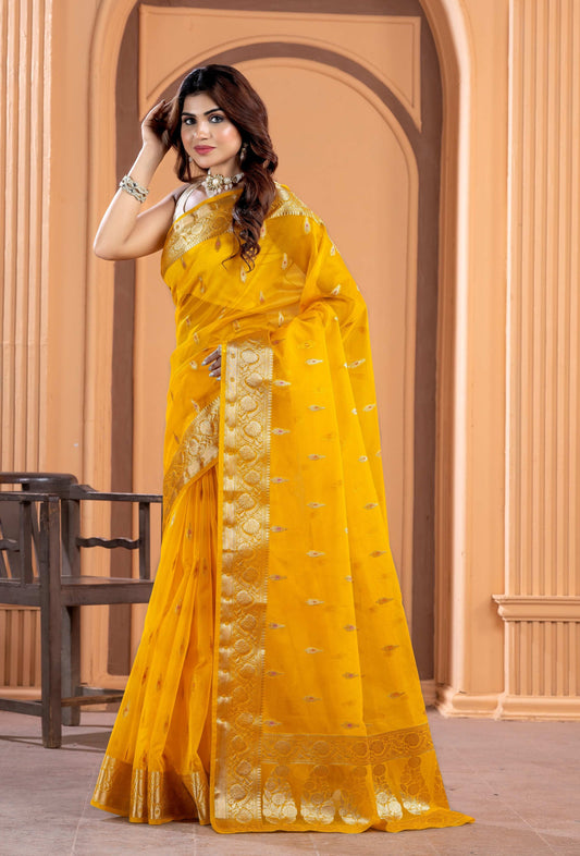 Yellow Organza soft silk - Mina