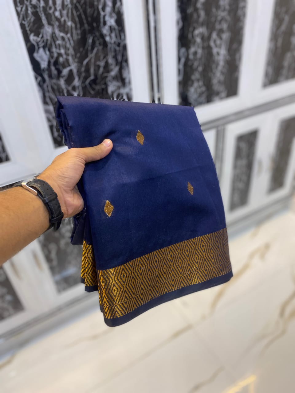 Nayantara Banarasi Silk Saree - Blue