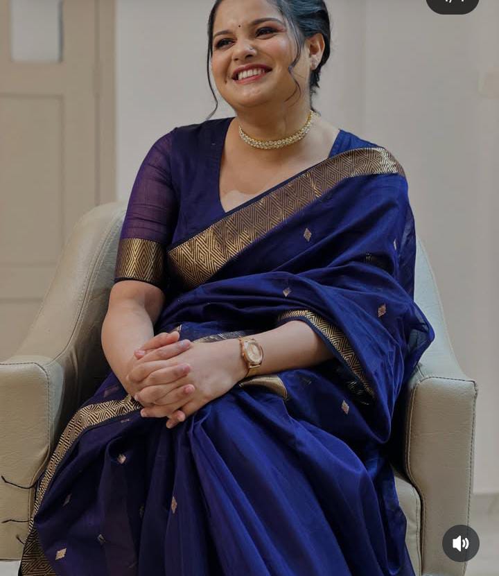 Nayantara Banarasi Silk Saree - Blue