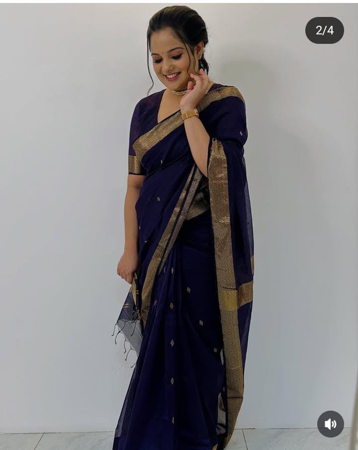 Nayantara Banarasi Silk Saree - Blue
