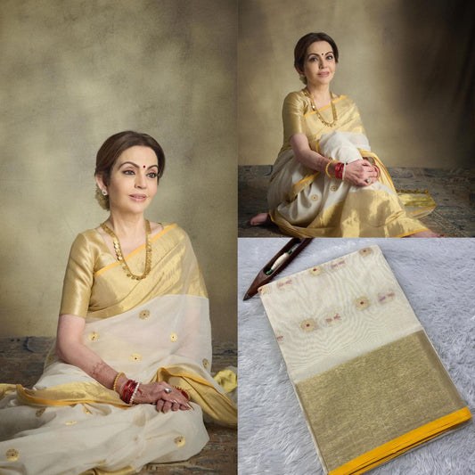 Nita Ambani inspired cotton silk saree