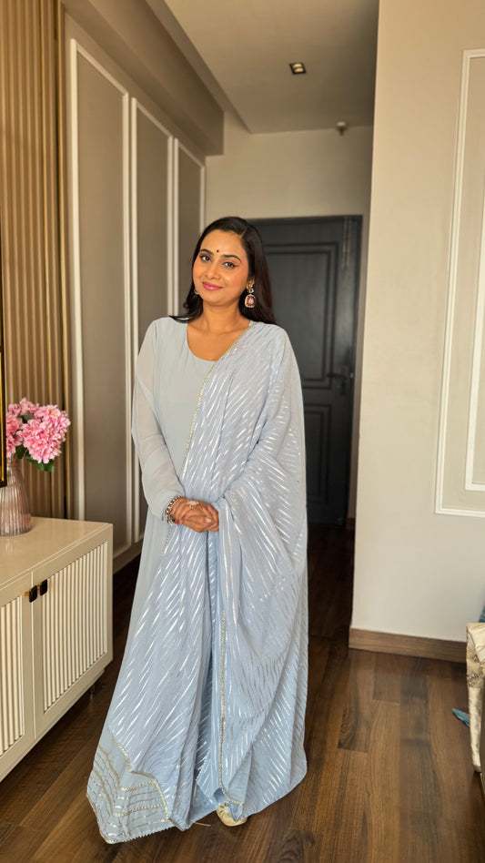 Sophisticated Slate Gray Kurta Set