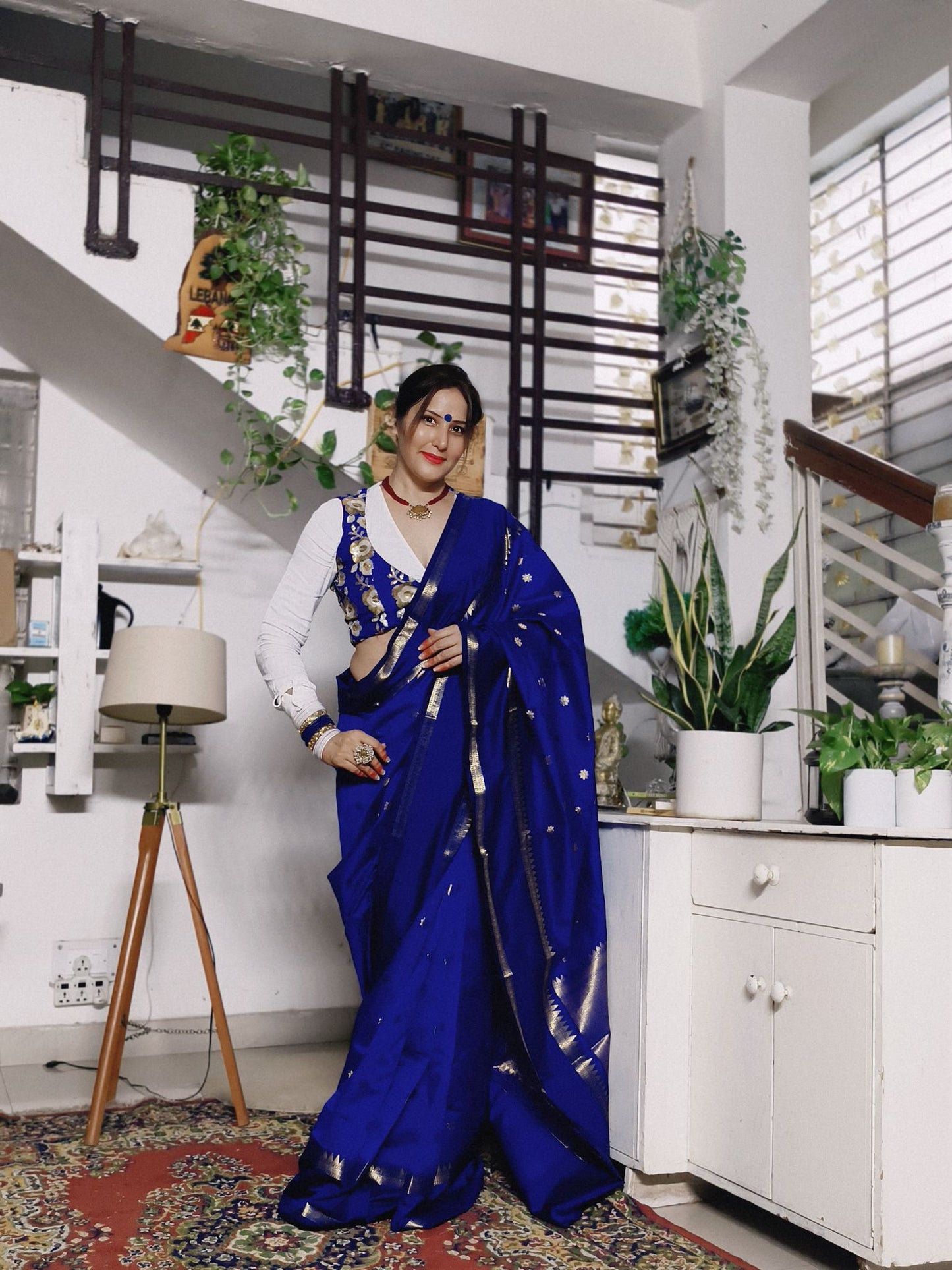 Royal Blue Soft Katan Silk Saree