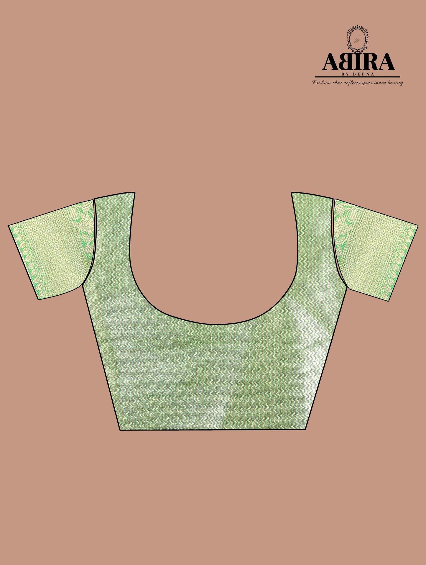 Parrot Green Shaded soft Georgette silk - AbirabyBeena