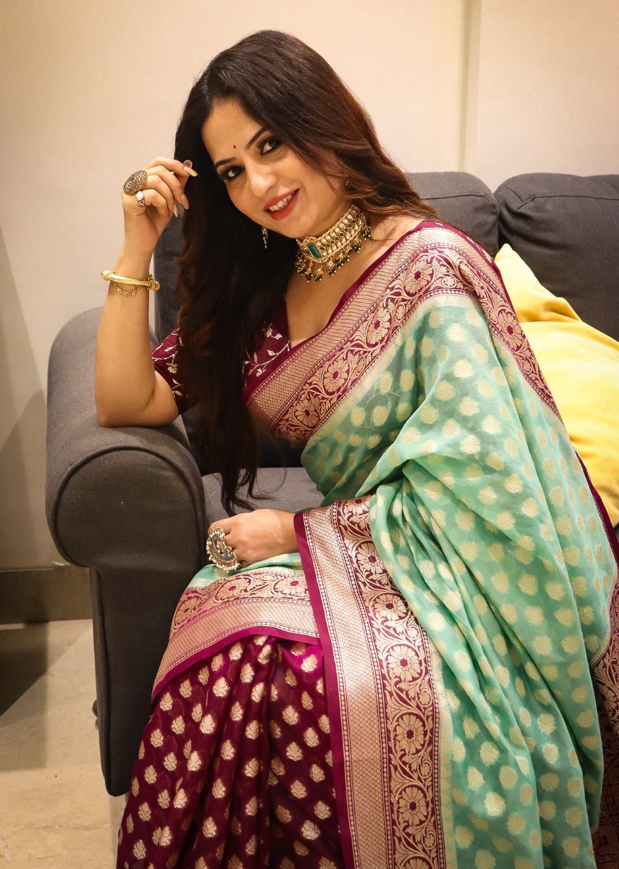 Dual Banaras Soft Georgette silk - AbirabyBeena