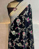 Black Banaras Soft Georgette Jaal silk - AbirabyBeena