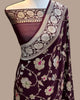 Brown Banaras Soft Georgette Jaal silk - AbirabyBeena