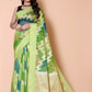 Banarasi Organza Rangkaat saree - Green