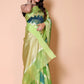 Banarasi Organza Rangkaat saree - Green