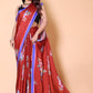 Aliya Crepe Silk Saree - Dark Red