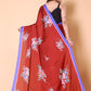 Aliya Crepe Silk Saree - Dark Red