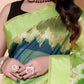 Banarasi Organza Rangkaat saree - Green
