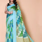 Banarasi Organza Rangkaat saree - Blue