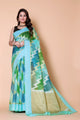 Banarasi Organza Rangkaat saree - Blue - AbirabyBeena
