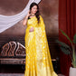 Yellow Jaal Katan Georgette Silk
