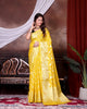 Yellow Jaal Katan Georgette Silk - AbirabyBeena