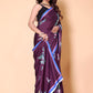 Aliya Crepe Silk Saree - Purple