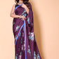 Aliya Crepe Silk Saree - Purple