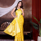 Yellow Jaal Katan Georgette Silk