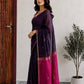 Maheshwari Cotton Saree – Deep Purple