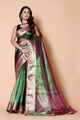 Soft TISSUE Silk Saree - Green - AbirabyBeena