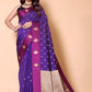 Banarasi Raw Mango Weaving Sarees - Blue
