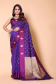 Banarasi Raw Mango Weaving Sarees - Blue - AbirabyBeena