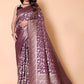 Banarasi Mango Tussar Weaving Sarees - Brown