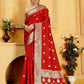 Red Banaras Soft Katan silk