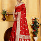 Red Banaras Soft Katan silk
