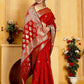 Red Banaras Soft Katan silk