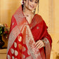 Red Banaras Soft Katan silk