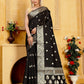 Black Banaras Soft Katan silk