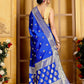 Blue Banaras Soft Katan silk